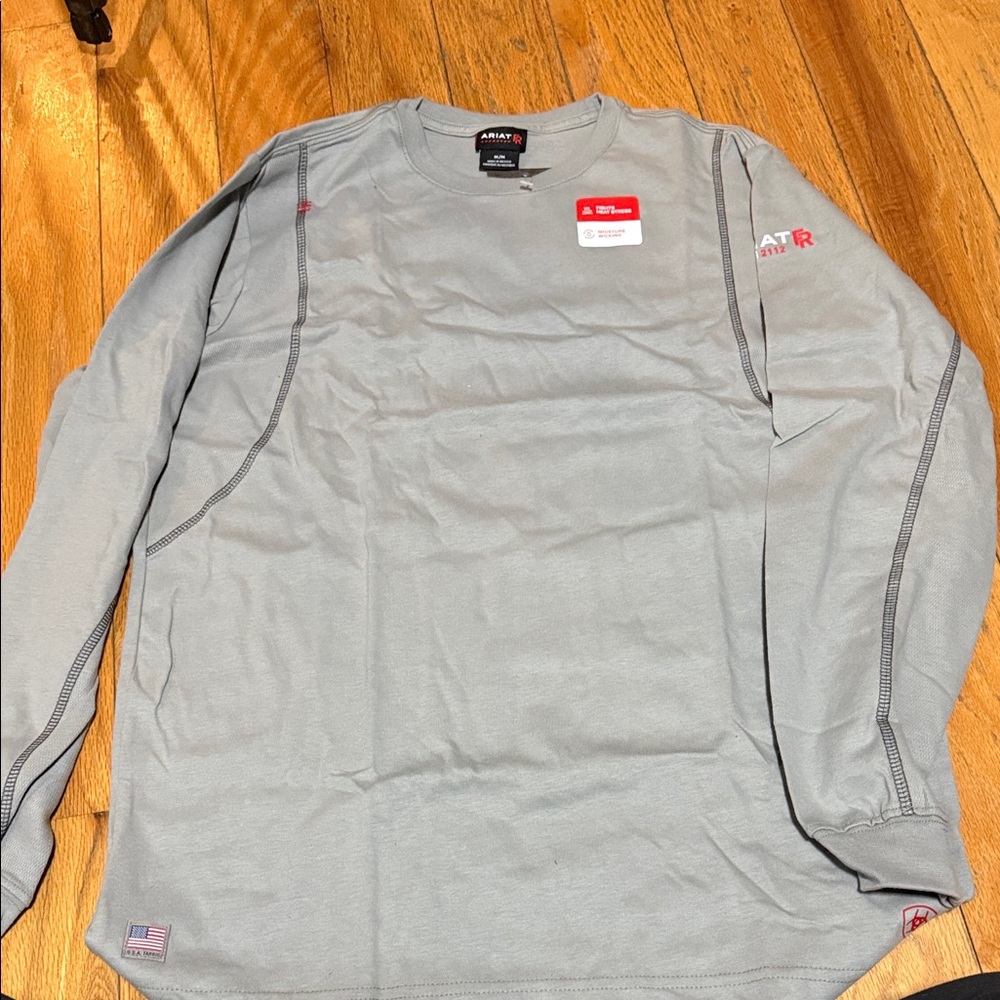 Ariat Gray Long Sleeve Men's Tee
